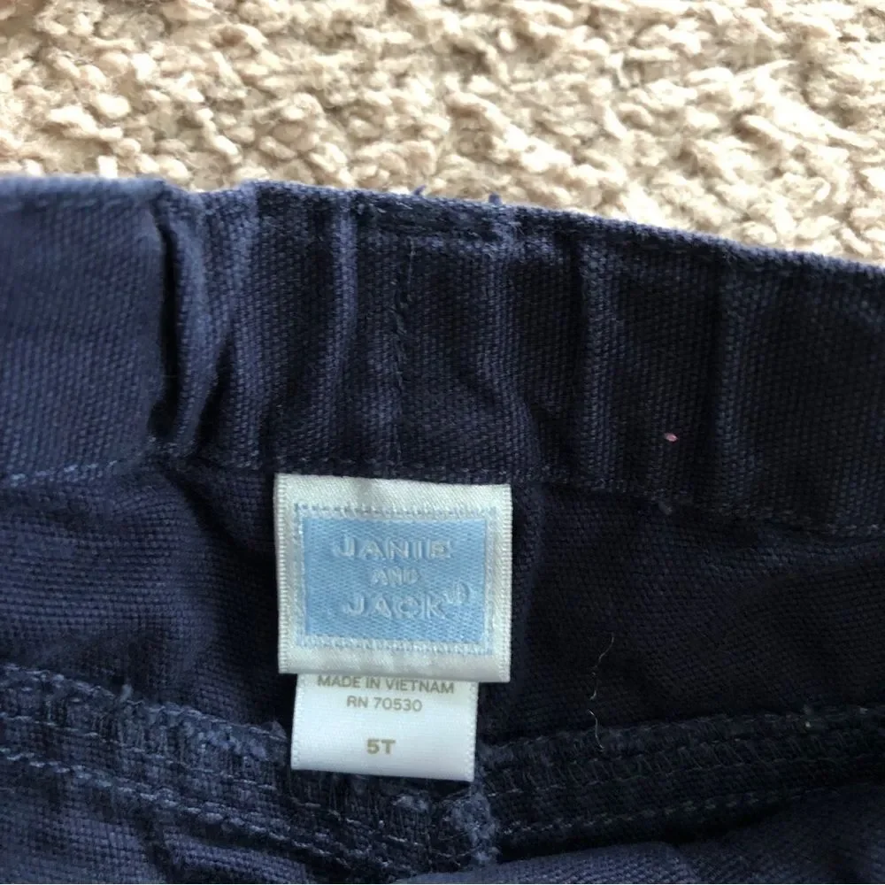 Janie and Jack Cargo Shorts Boys 5T Navy‎ Blue